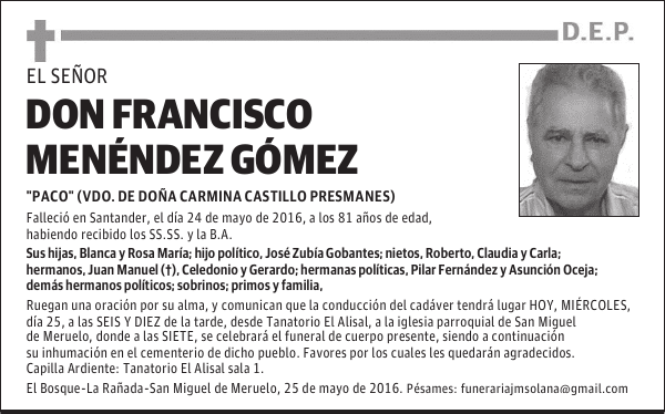 DON FRANCISCO MENÉNDEZ GÓMEZ