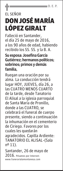 Don José María López Giralt