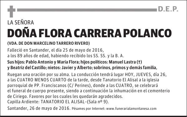 Doña Flora Carrera Polanco