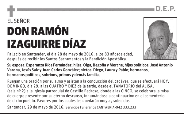DON RAMÓN IZAGUIRRE DÍAZ