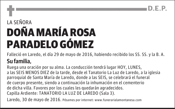 Doña Maria Rosa Paradelo Gomez