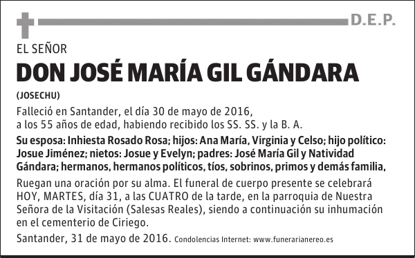 DON JOSE MARIA GIL GANDARA