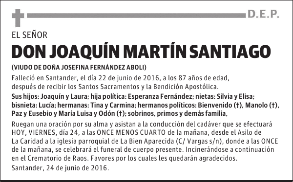 DON JOAQUÍN MARTIN SANTIAGO