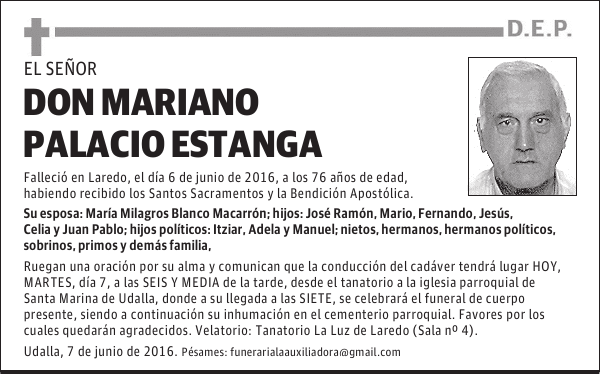 DON MARIANO PALACIO ESTANGA
