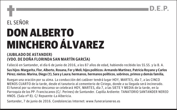 DON ALBERTO MINCHERO ÁLVAREZ
