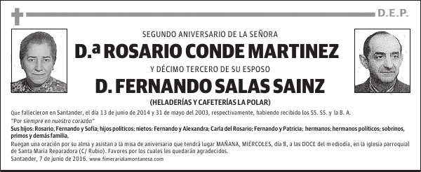 Doña Rosario Conde Martínez