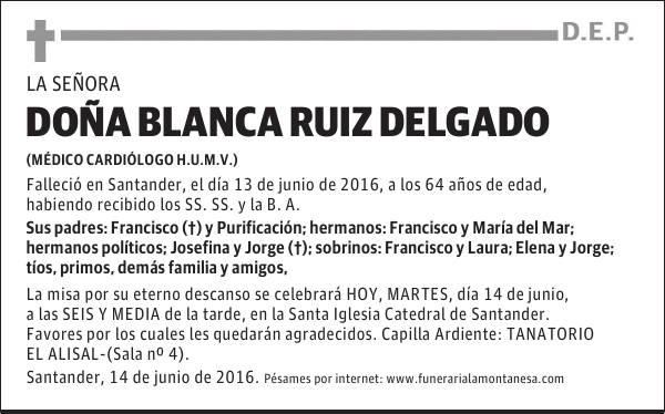 Doña Blanca Ruiz Delgado