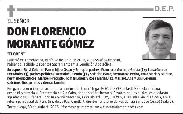 Don Florencio Morante Gómez