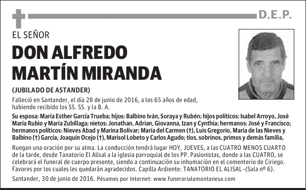 Don Alfredo Martin Miranda
