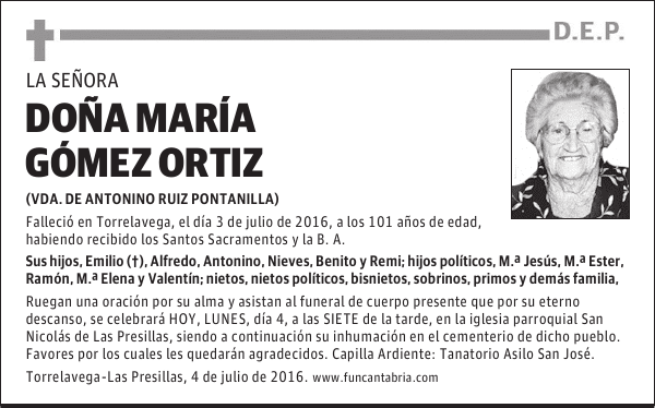 Doña María Gómez Ortiz