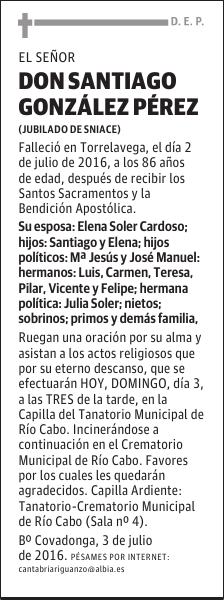 DON SANTIAGO GONZÁLEZ PÉREZ