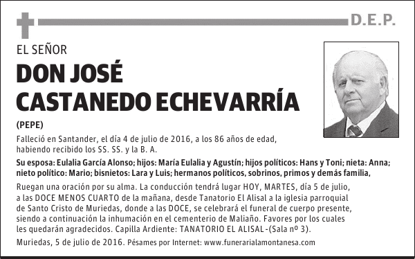 Don José Castanedo Echevarría
