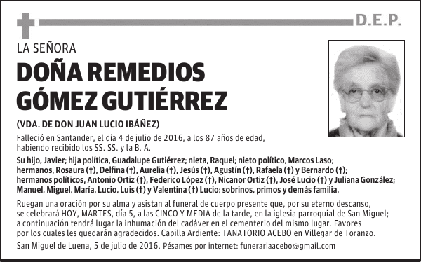 Dña. Remedios Gómez