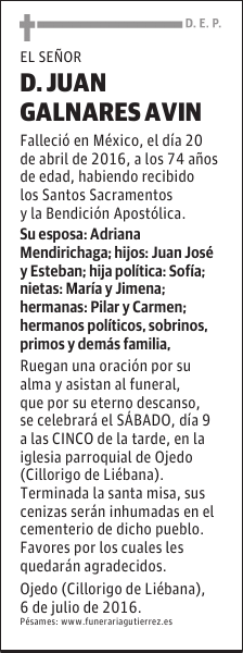 D. JUAN GALNARES AVIN