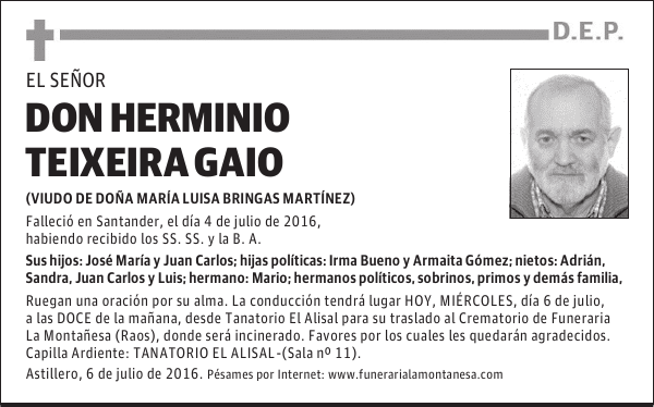 Don Herminio Teixeira Gaio