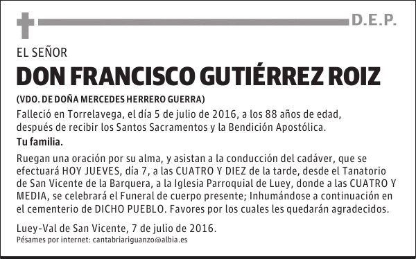 DON FRANCISCO GUTIÉRREZ ROIZ