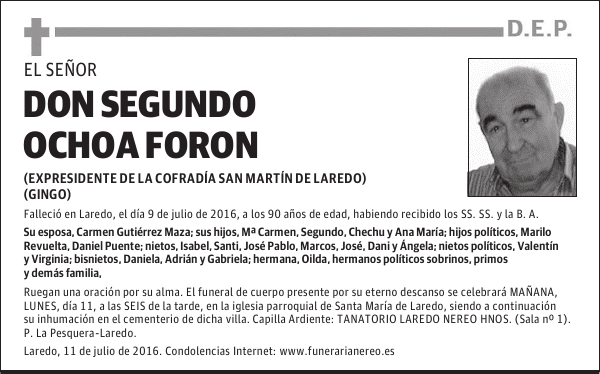 DON SEGUNDO OCHOA FORON