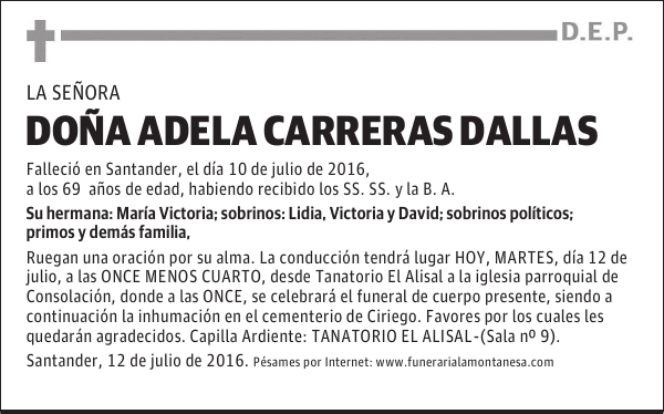 Doña Adela Carreras Dallas