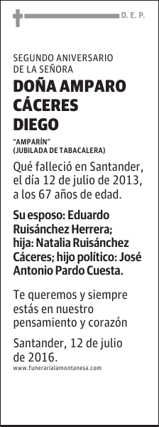 Doña Amparo Cáceres Diego