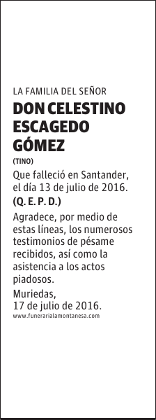 DON CELESTINO ESCAGEDO GÓMEZ