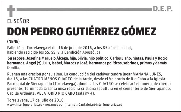 DON PEDRO GUTIÉRREZ GÓMEZ