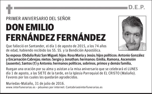 DON EMILIO FERNÁNDEZ FERNÁNDEZ