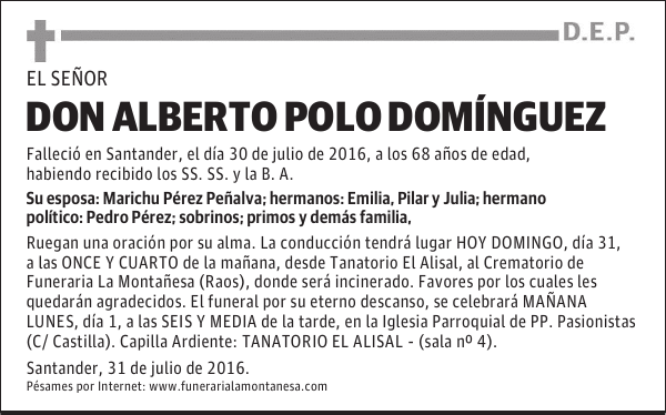 DON ALBERTO POLO DOMÍNGUEZ