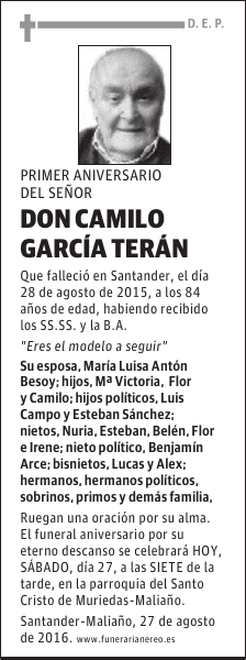 DON CAMILO GARCIA TERAN