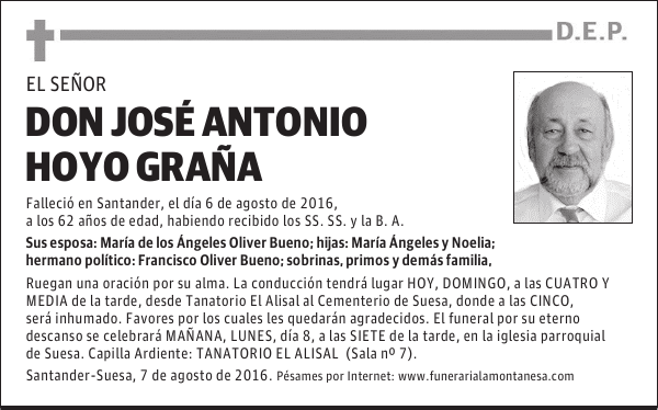 Don José Antonio Hoyo Graña