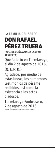 Don Rafael Pérez Trueba