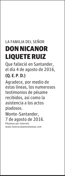Don Nicanor Liquete Ruiz