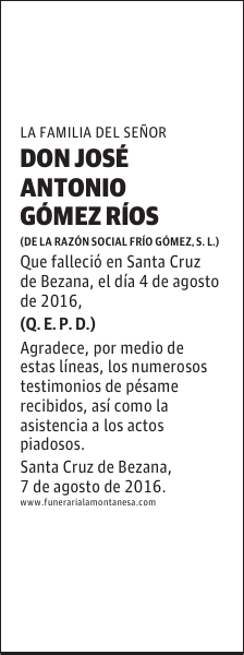 Don José Antonio Gómez Ríos
