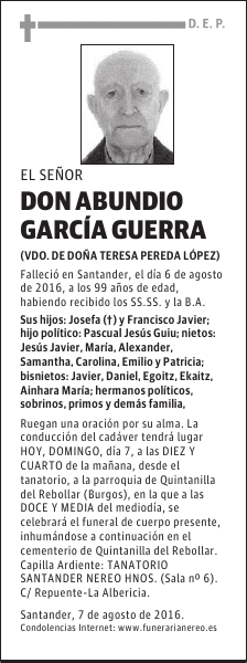 DON ABUNDIO GARCIA GUERRA