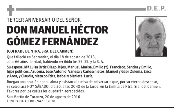 DON MANUEL HÉCTOR GÓMEZ FERNÁNDEZ