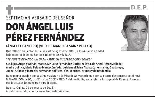 DON ÁNGEL LUIS PÉREZ FERNÁNDEZ