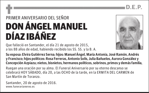 DON ÁNGEL MANUEL DÍAZ IBÁÑEZ