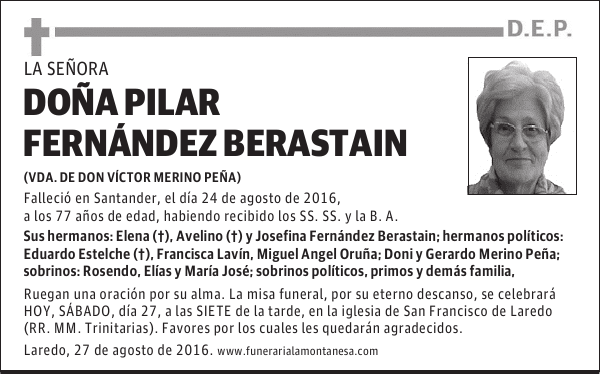 Doña Pilar Fernández Berastain