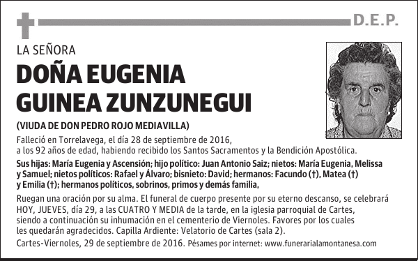 Doña Eugenia Guinea Zunzunegui
