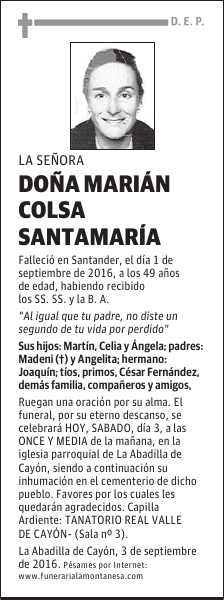 Doña Marián Colsa Santamaría