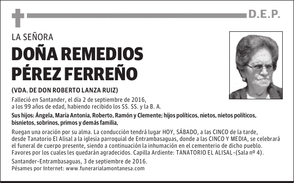 Doña Remedios Pérez Ferreño