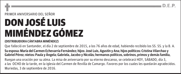 DON JOSÉ LUIS MIMÉNDEZ GÓMEZ