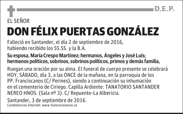 DON FELIX PUERTAS GONZALEZ