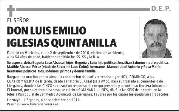 DON LUIS EMILIO IGLESIAS QUINTANILLA