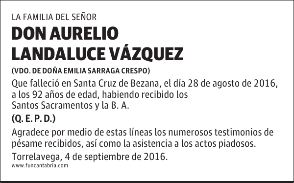 Don Aurelio Landaluce Vázquez