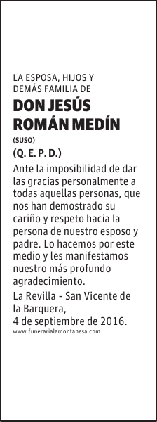 Don Jesús Román Medín