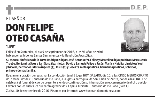 Don Felipe Oteo Casaña