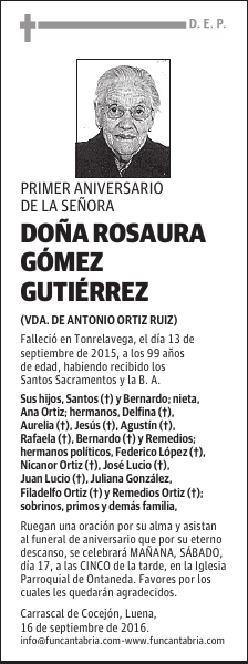 Doña Rosaura Gómez Gutiérrez