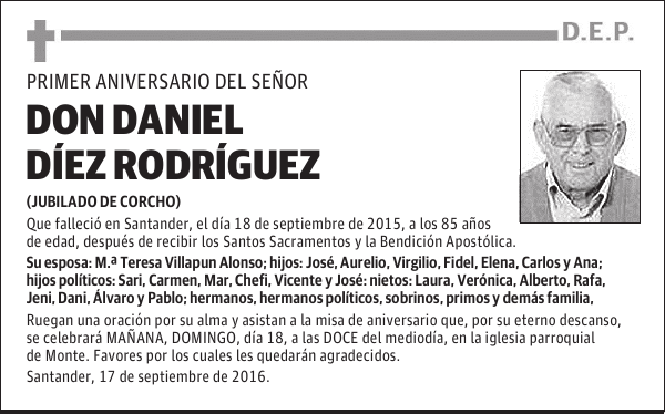 DON DANIEL DÍEZ RODRÍGUEZ