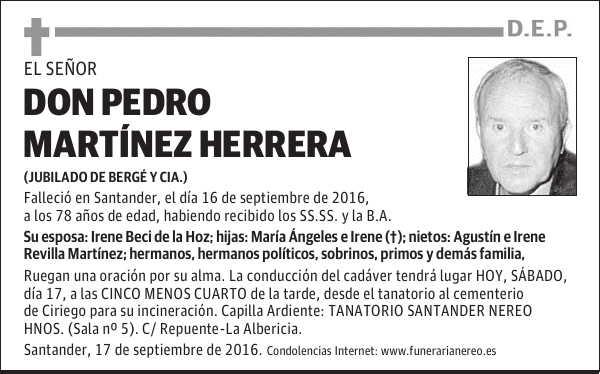 DON PEDRO MARTÍNEZ HERRERA