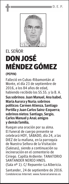 DON JOSE MENDEZ GOMEZ